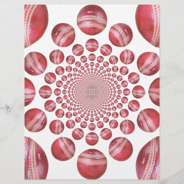 Crimson Vortex: Beautiful Red Cricket Ball Art (Front)