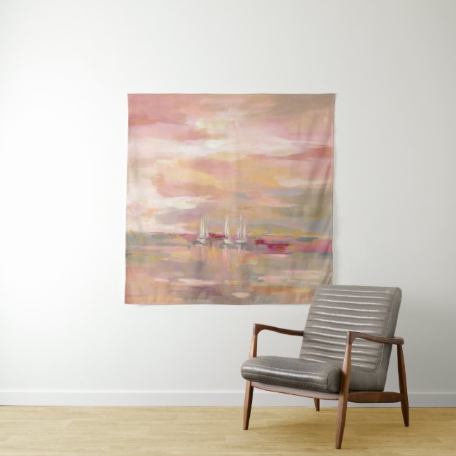 Crimson Waves Tapestry (In Situ (Horizontal))