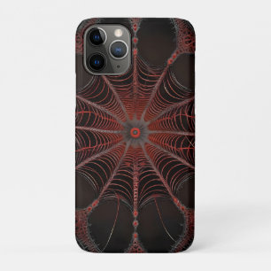Crimson Web: Fractal Dance with the Redback Spider iPhone 11 Pro Case