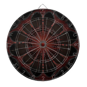 Crimson Web: Fractal Dance with the Redback Spider Dartboard