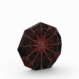 Crimson Web: Fractal Dance with the Redback Spider Photo Block