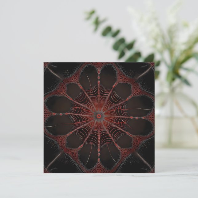 Crimson Web: Fractal Dance with the Redback Spider Save The Date (Standing Front)