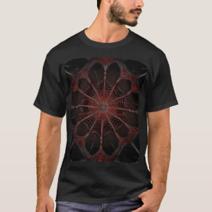 Crimson Web: Fractal Dance with the Redback Spider T-Shirt