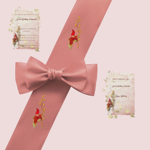 Crimson whispers 40th birthday invitation 