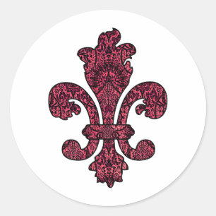 Crimson Wine Goth Classic Round Sticker