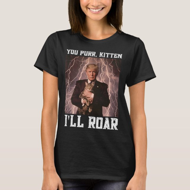 Cringy Alpha Trump Kitten Meme Cat Protector Cring T-Shirt (Front)