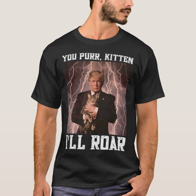 Cringy Alpha Trump Kitten Meme Cat Protector Cring T-Shirt (Front)