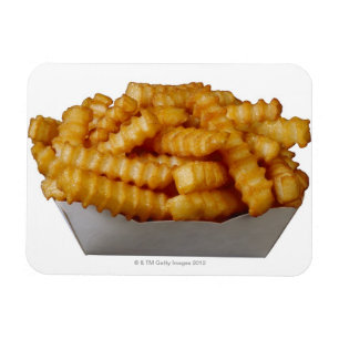 Crinkle-cut french fries magnet