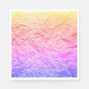 Crinkled Rainbow Paper Napkin