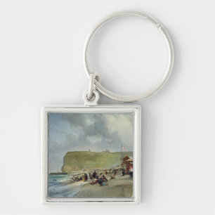 Crinolines on the Beach, Fecamp, 1871 Key Ring
