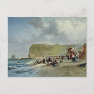 Crinolines on the Beach, Fecamp, 1871 Postcard