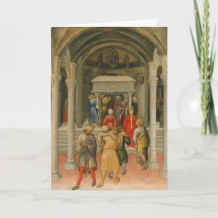Crippled and Sick Cured at Tomb of St. Nicholas Holiday Card
