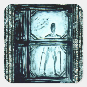 Crippled Man II Square Sticker