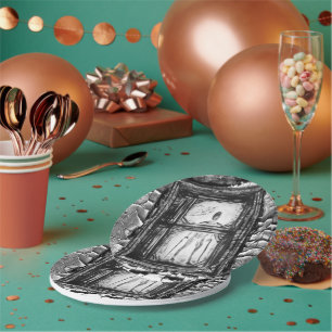 Crippled Man Paper Plate