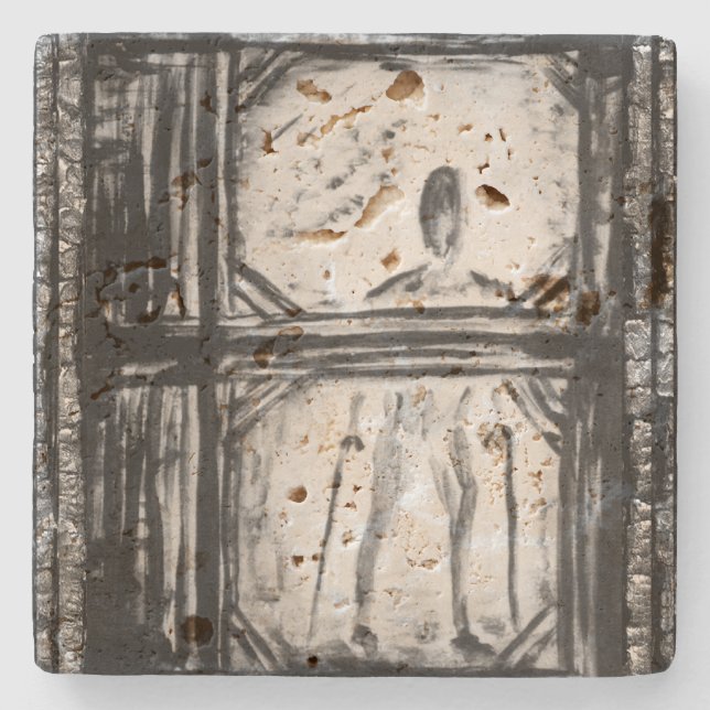 Crippled Man Stone Coaster (Front)