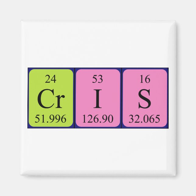 Cris periodic table name magnet (Front)