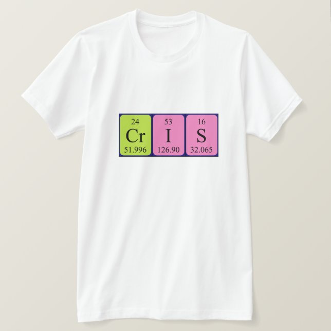 Cris periodic table name shirt (Design Front)