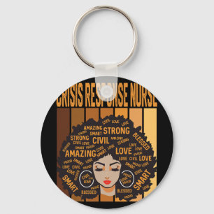 Crisis Response Nurse Powerful Black History Month Key Ring