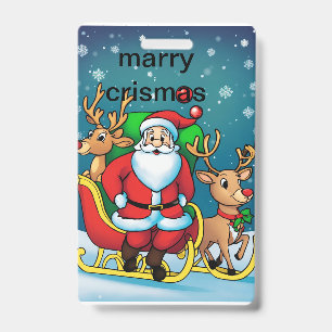 crismas bag ID badge