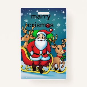 crismas bag ID badge