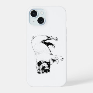 Crisp Bulldog Form iPhone 15 Case