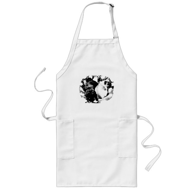 Crisp Calm in the Kitchen Long Apron (Front)