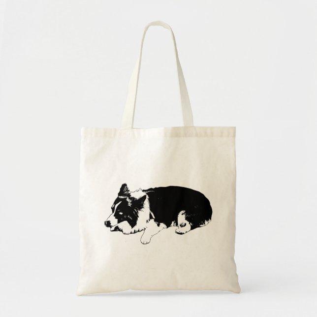 crisp carry calm, corgi tote bag (Front)
