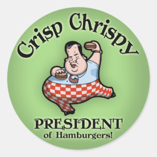 Crisp Chrispy Prez of Burgers Classic Round Sticker
