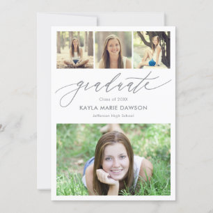 Crisp Collage Editable Colour Graduation Invitatio Invitation