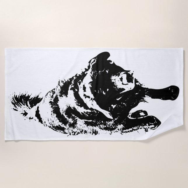 Crisp Dusk Patrol Beach Towel (Front)