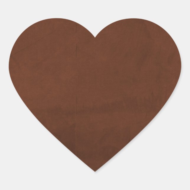 crisp fall air  leaf paper02 RICH COFFEE BROWN  TE Heart Sticker (Front)