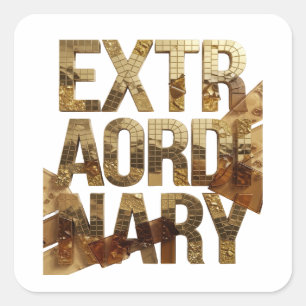 Crisp Gold EXTRAORDINARY Sticker Design