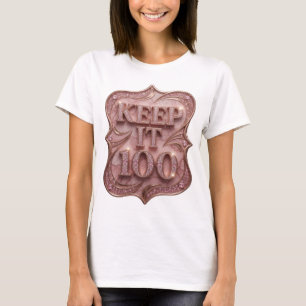 Crisp Gold KEEP IT 100 Custom Design T-Shirt