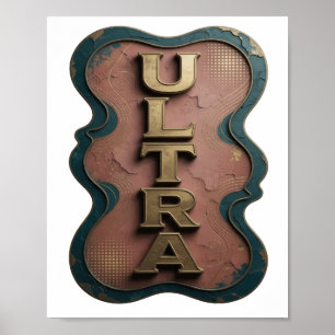Crisp Gold ULTRA Modern Design Poster