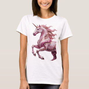 Crisp Gold UNICORN Artistic Motif T-Shirt