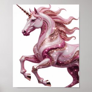 Crisp Gold UNICORN Artistic Motif v2 Poster