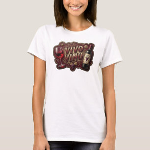 Crisp Gold VIVO VINO Quote Shirt