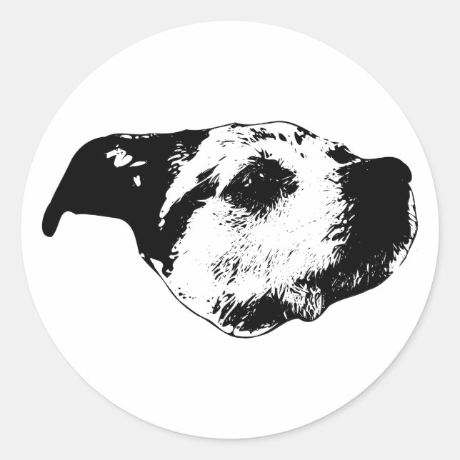 Crisp Night, Soft Paws — Outline Classic Round Sticker (Front)