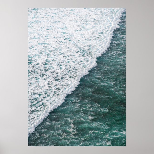 Crisp Ocean Wave - Aerial Coastal Photography for  Poster (Front)