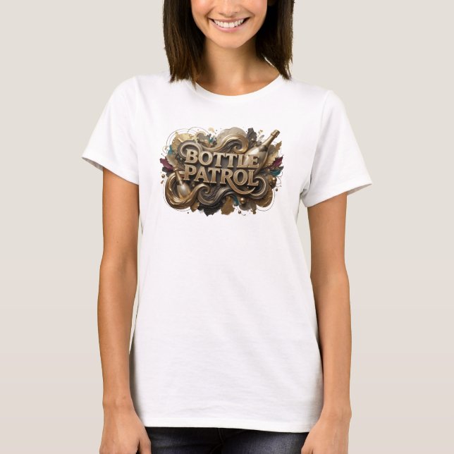 Crisp Orange BOTTLE PATROL Custom Tee (Front)
