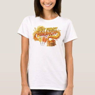 Crisp Orange BUT FIRST BRUNCH Statement Tee