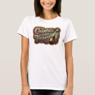 Crisp Orange CHAMPAGNE IS MY THERAPY Graphic Tee