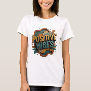 Crisp Orange POSITIVE VIBES Custom Tee