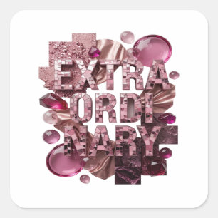 Crisp Pink EXTRAORDINARY Sticker Motif