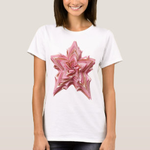 Crisp Pink PINK STAR Bold Design T-Shirt