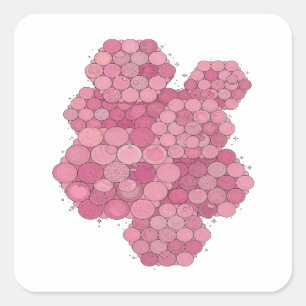 Crisp Pink PINK STARS AND BALLS Sticker Design