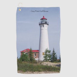 Crisp Point Lighthouse & building golf towel
