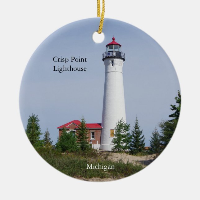 Crisp Point Lighthouse double sided ornament (Front)