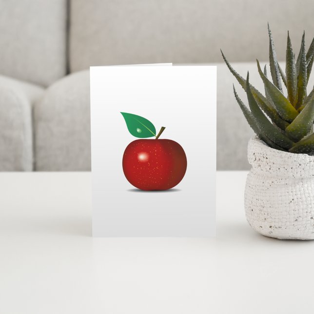 Crisp Red Apple Note Cards (Creator Uploaded)