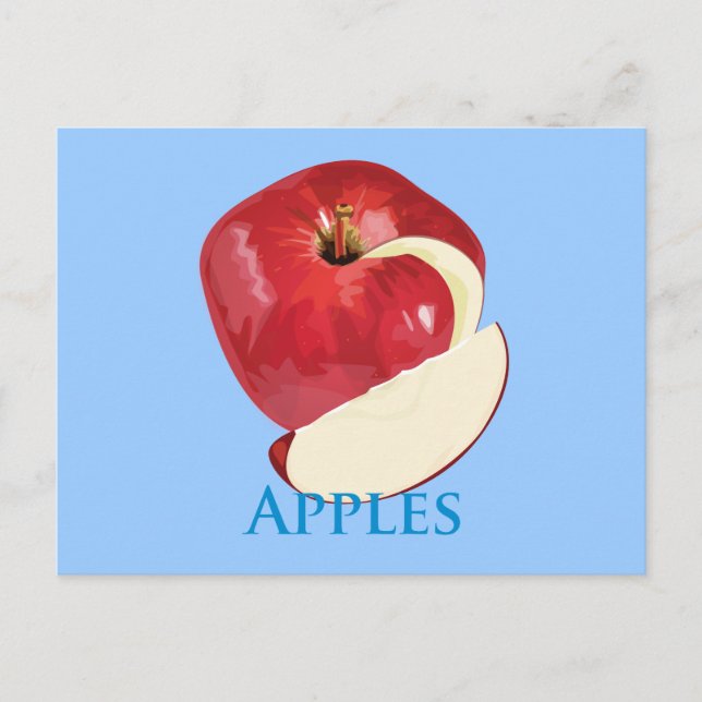 Crisp Red Apple Postcard (Front)